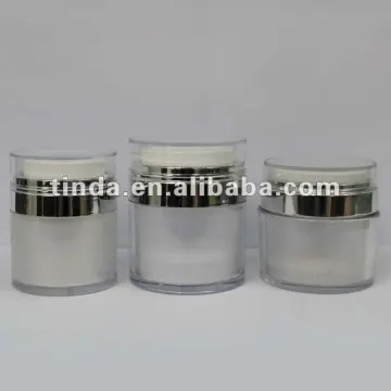 round vacuum cream jar