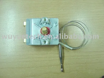 Capillary thermostat for water heater and deep friers