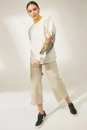 Womens Pullover Embroidery Sweatshirts Top