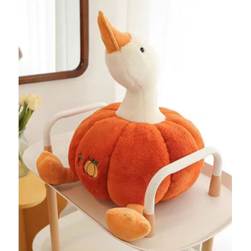 Pumpkin Duck stuffed animal Throw pillow