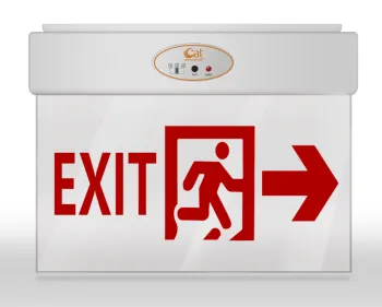 LED Exit Sign Light 3W/2W 3-Hour Emergency Backup Wall and Ceiling Mount Single or Double Face