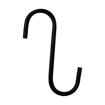 Black SUS 304 S-Shape Hook: Bathroom Storage Hanger & Kitchen Metal Hooks Accessory Set