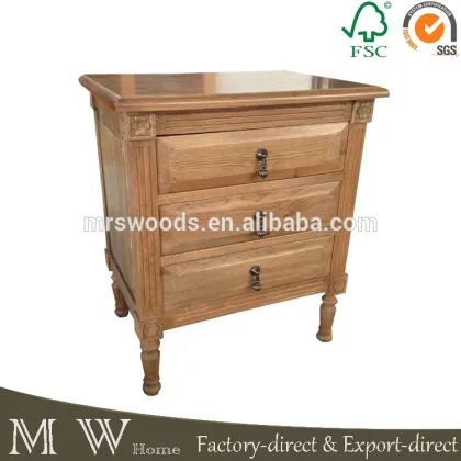 french style antique bedside table, white antique bedside table, antique bedside table