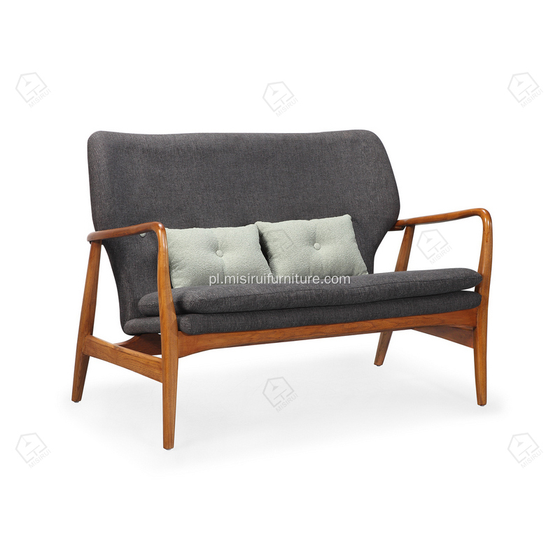 Manchurian Ash Solid Wood Podusza dwa siedzenia Sofa