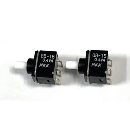 NKK GB-15AH Horizontal Bent Foot Gold-Plated Button Reset Switch