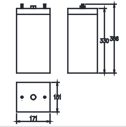 2V300ah rechargebal deep cycle battery