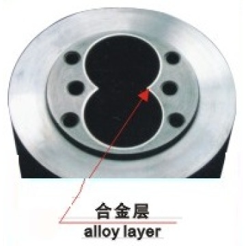 بشکه پیچ دوقلوی موازی با روکش آلیاژی دو فلزی