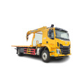 wrecker truck 4x2 flat bed with crane