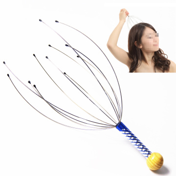 Metal Handheld Head Massager for Octopus Had Spa Scalp Massage Tool Claws Scalp Stress Relax Headache Releif