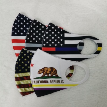 Ready to ship bandana china factory personalized face shield American flag spandex face guard veil