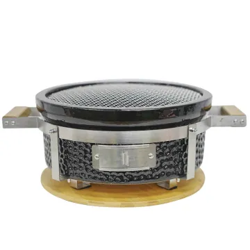 Auplex Japanese Round Shape Ceramic Circle Charcoal OEM and ODM  Portable BBQ Grill