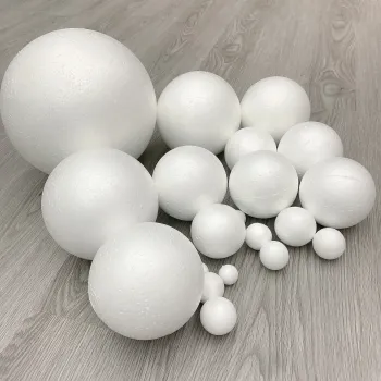 Christmas Styrofoam Balls: White Solid Balls in Sizes 1-30cm