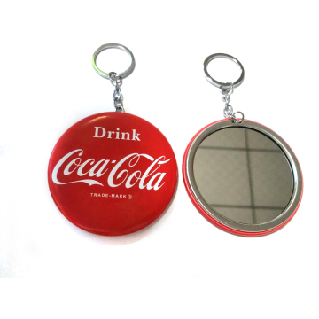 Cheap Metal Single Side Key Chain Mirror for Promotional Gifts