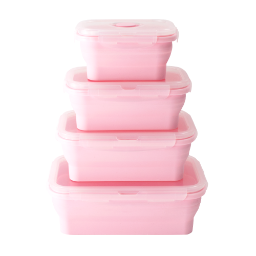 Boîtes à lunch colorées de stockage des aliments en silicone pour la maison