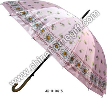 Flower Pattern Straight Umbrella