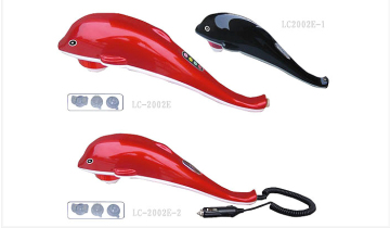 Electric Dolphin Handheld Massager with Magnetic Heads (LC-2002E)