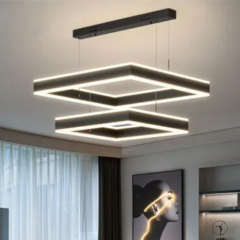 130W Modern LED Pendant Square Lamp with 5 Years Warranty and High Brightness LED Strip Light