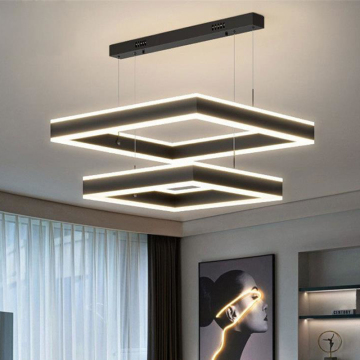 130W Modern LED Pendant Square Lamp with 5 Years Warranty and High Brightness LED Strip Light