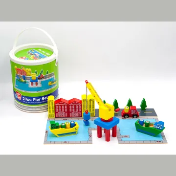 small wood toy blocks,toy wooden tea cart set