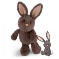 Grey and black rabbit plush soothing sleep toy