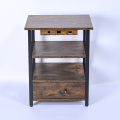 3 Drawer Wood Nightstand