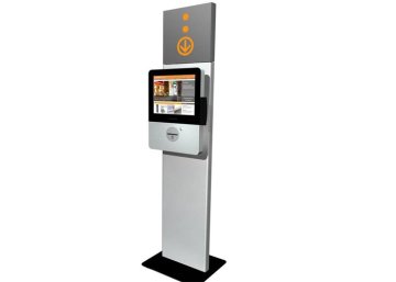 Smart Custom Logo Card, Cell Phone Charging, Information Thin Free Standing Kiosk