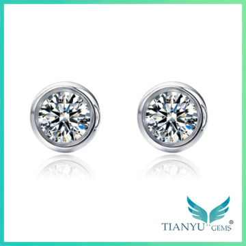 Hot New Product Wuzhou Gems Processing Wholesale Moissanite Earring