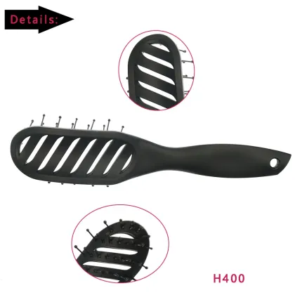 Professional Private Label Scalp Massage Hairbrush for Salon Use - Curly Vent Detangling Brush