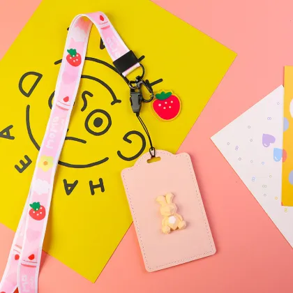 Shellnail Cartoon mobile phone lanyard for iPhone case Camera Wide lanyard acrylic pendant hang rope unisex Mobile Phone Straps