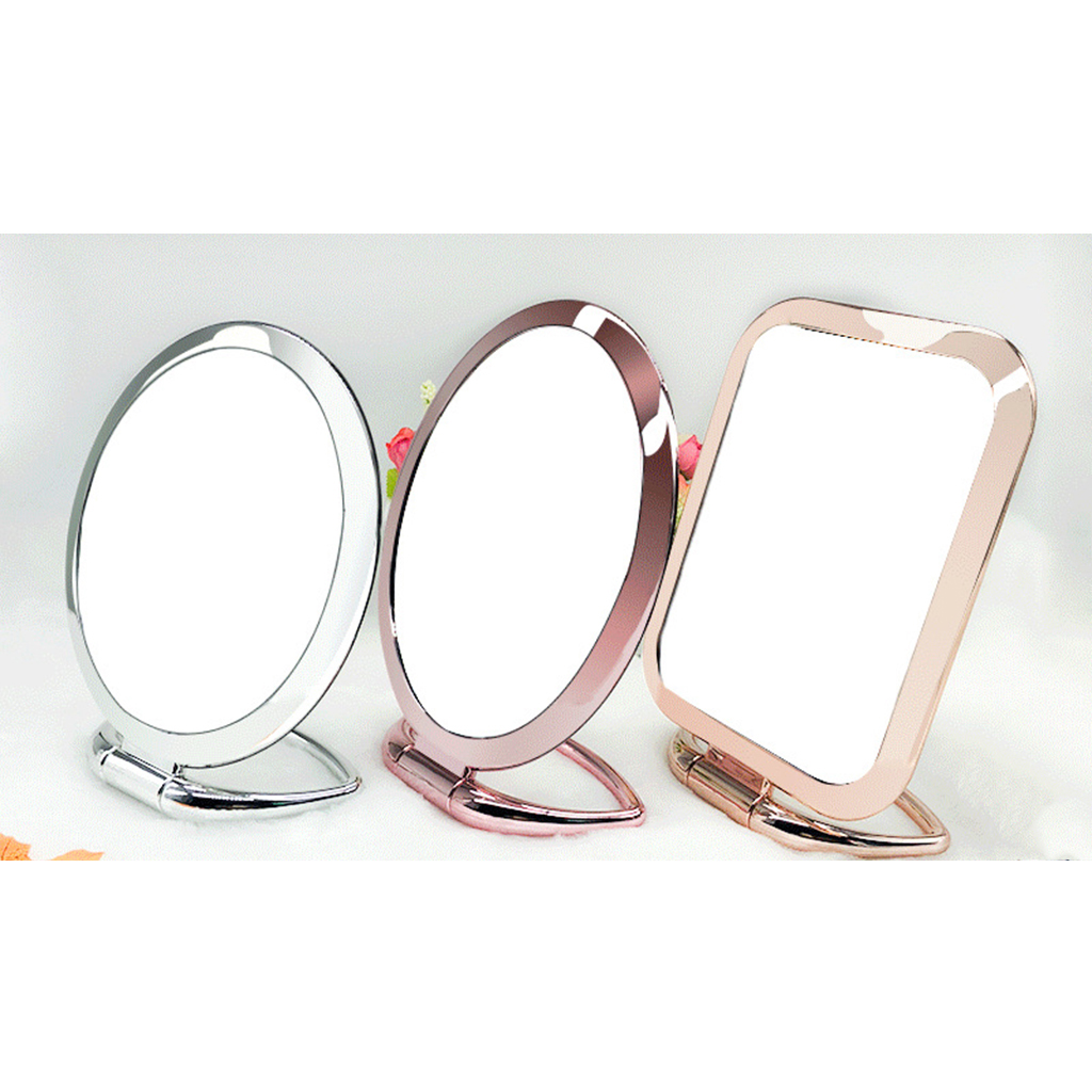 Makeup Mirror Double Sided Folding Stand Mirror for Home Office Dormitory