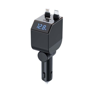 L PT-20 Car Charging Retractable 3-in-1 Fast Charging Android Wireless Charger for Mobile Phone