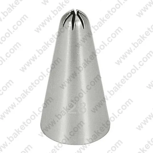 Stainless steel small cake decorating closed star nozzle #28