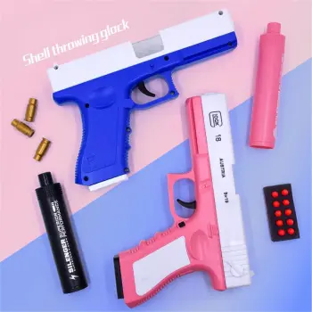 Soft Bullet Manual Loading Toy Gun with Glock Pistol Shell Ejection Simulation