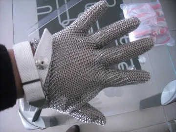 stainless steel woven wire mesh butcher safety gloves