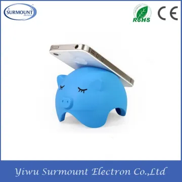 Cute colorful sucker holder silicone phone stand for pad and phone