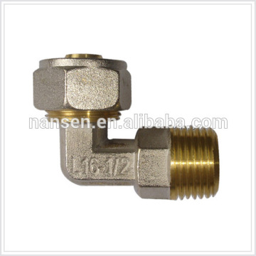 Male Elbow compression fitting for copper pipe