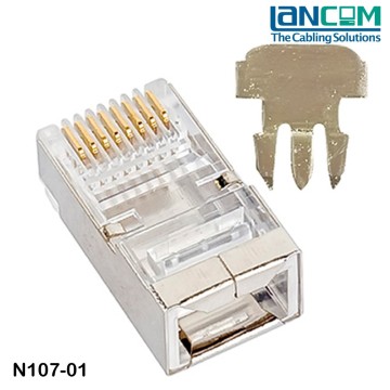 Lancom In time replied customized LOGO printed cat6 shielded rj45 plug