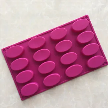 16 Cavity Oval Silicone Soap Mold - DIY Kitchen Baking Cake Mold