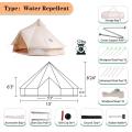 Tenda da campana di tela da 4/6 persone con jack per stufa
