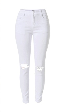 ขายส่ง Jean Skinny-Leg Cut ผ้าฝ้ายยีนส์ผู้หญิง