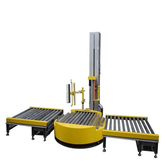 Powerful Roller Conveyor Integrated Online Pallet Stretch Wrapping Machine