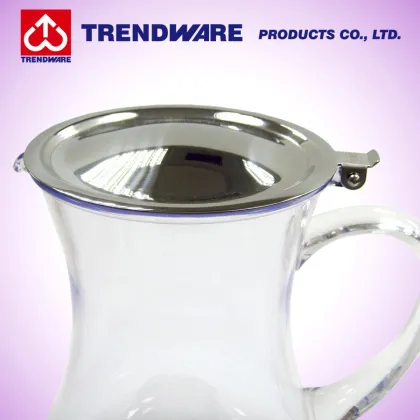 Restaurant SAN Plastic Water Pitcher with Stainless Steel Lid