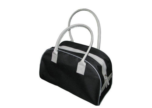 Black Large 600d Polyester Bag / Travel Tote Bags With Pvc Handle