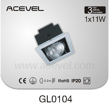 1*11w LED COB Recessed Grill Light, CE&ROHS Approved