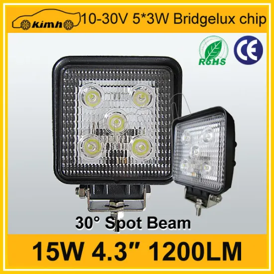 automobile 4.3" 10-30v 15w commercial electric led work light, led work light