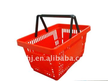 Supermarket Luxurious plastic shopping basket with good handle