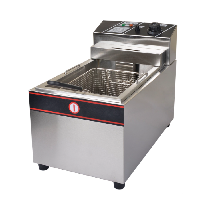 Gas fryer made of stainless steel