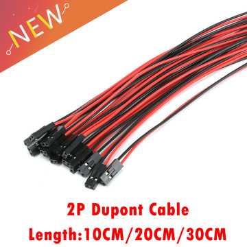 10pcs/lot 2PIN 2 Pin Female Jumper Connector Wire 2P Dupont Cable For 3D Printer 10CM/20CM/30CM Length
