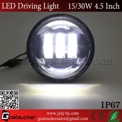4.5inch Round Fog Light Kits 30W 4 1/2 inch Led Motorcycle Fog Lamp for Harley