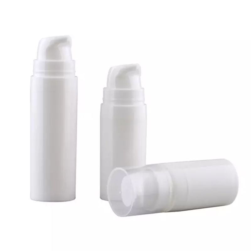 OEM customized logo 30ml 50ml empty white and black men snap airless cosmetic bottle